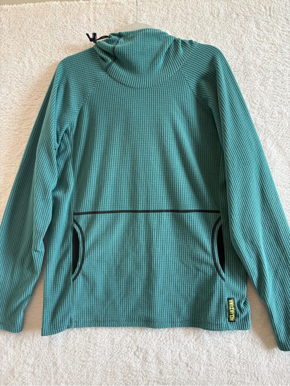 Melanzana Men’s Microgrid Hoodie Teal Size Medium